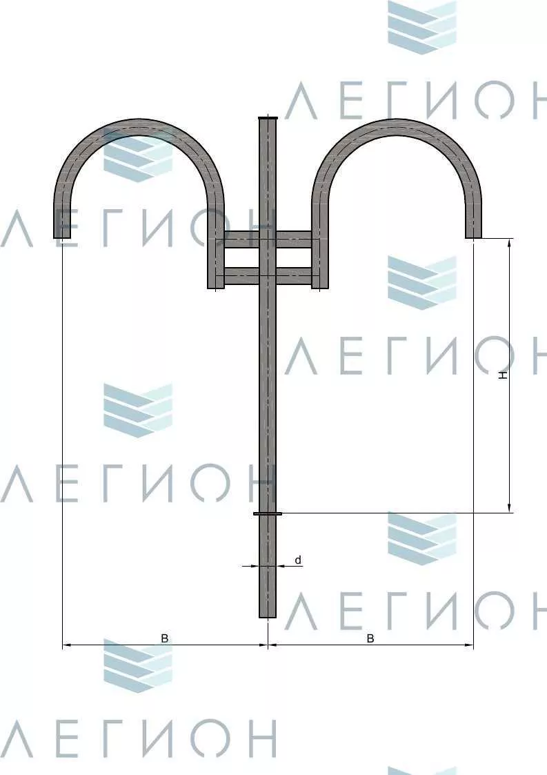 К16-1,0-0,9-1-5 кронштейн двухрожковый
